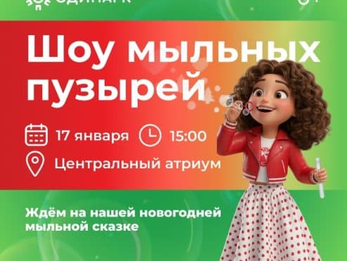 Новогодняя мыльная сказка в ТРЦ «Одипарк»