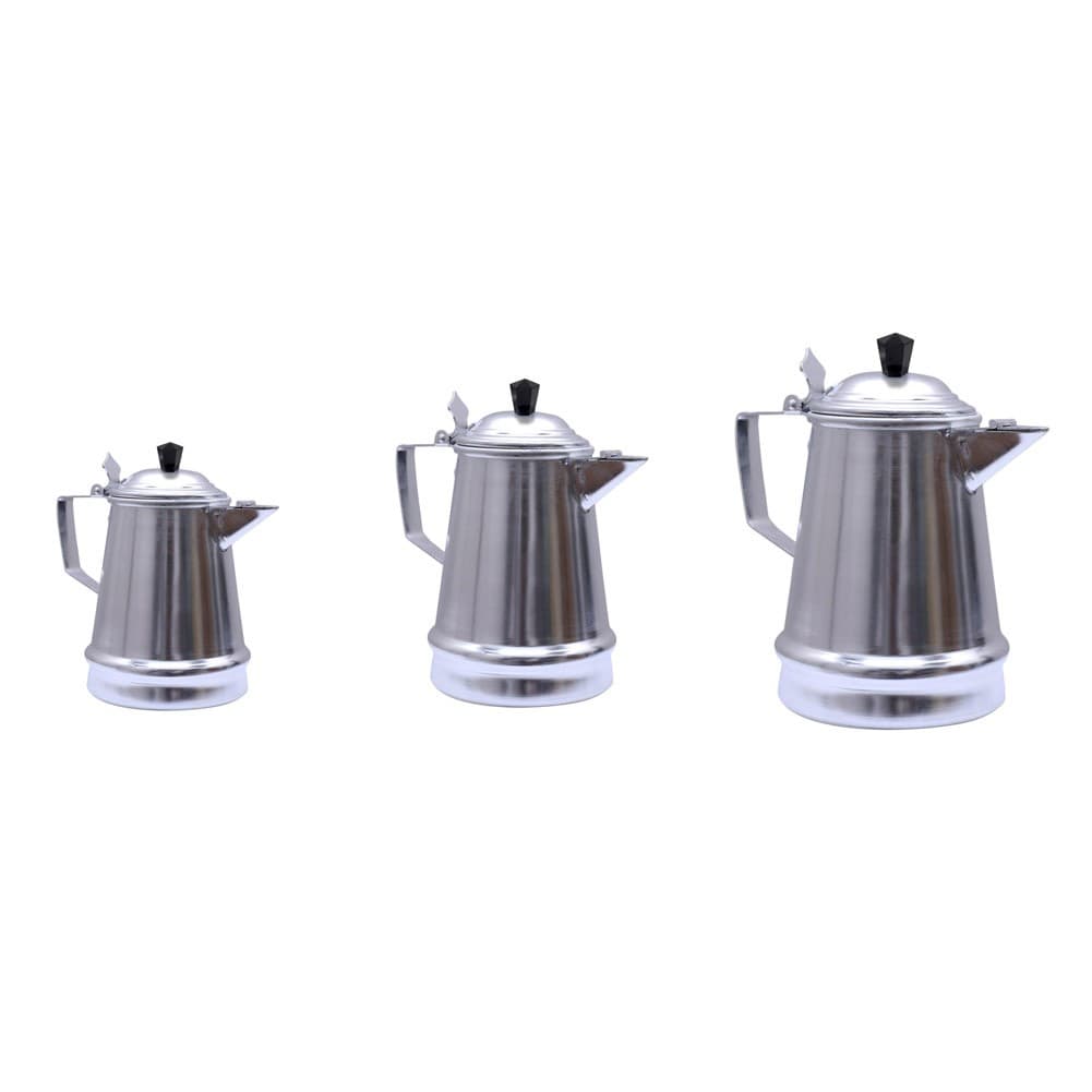 Abu Taj, Aluminum milk pot, Indian coffee pot, Silver, Size 15 Cm
