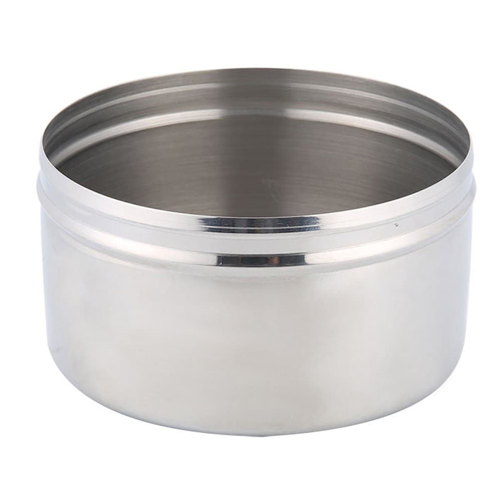 ALSANIDI, Stainless steel dates storage, Dates boweL, Silver, Size 16 Cm