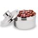 ALSANIDI, Stainless steel dates storage, Dates boweL, Silver, Size 16 Cm