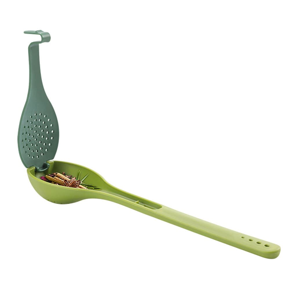 ALSANIDI, Plastic spices cooking spoon, Cooking Spoons, Green, Size 27 Cm