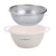 ALSANIDI, Stainless steel rice strainer, Rice, Vegetables and fruits strainer, White, Size 16 Cm