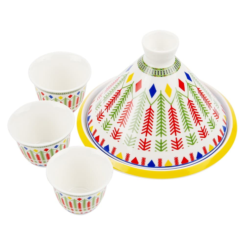 ALSANIDI, Ceramic Serving plates set, White, Set 8 pcs