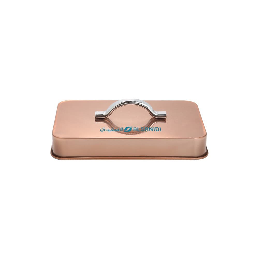 ALSANIDI, Habb Al-Romman Steel Spices Storage, Tea, coffee and sugar storage for trips, Coppery, Size 14*14*16.5 Cm