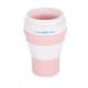 ALSANIDI, Silicone coffee and tea cup, Coffee cup for trips and travel, Pink, capacity 350 ml