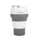 ALSANIDI, Silicone coffee and tea cup, Coffee cup for trips and travel, Gray, capacity 600 ml