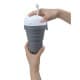 ALSANIDI, Silicone coffee and tea cup, Coffee cup for trips and travel, Gray, capacity 600 ml