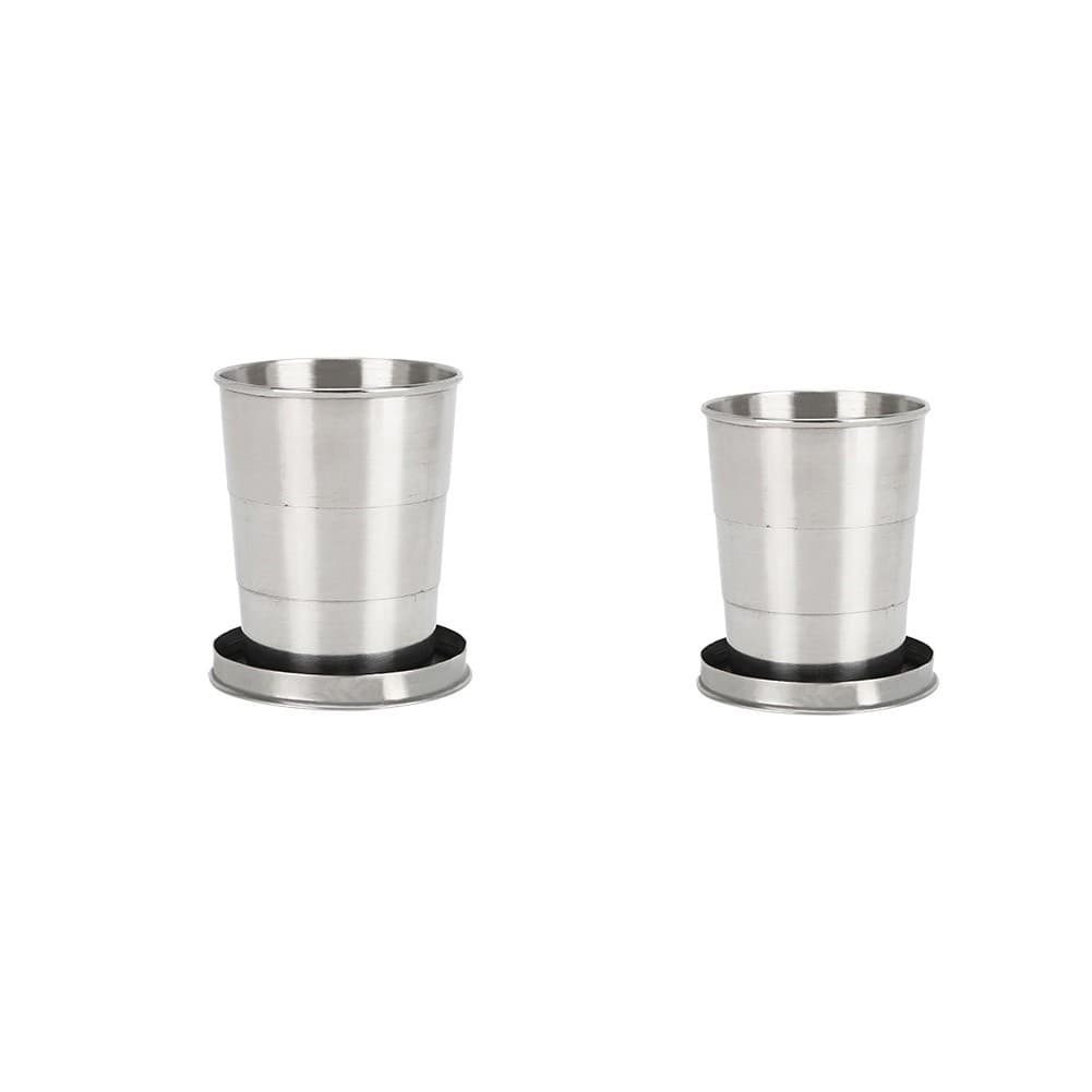 ALSANIDI, Stainless steel tea and coffee mug, Coffee cup for trips and travel, Silver, capacity 140 ml