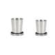 ALSANIDI, Stainless steel tea and coffee mug, Coffee cup for trips and travel, Silver, capacity 140 ml