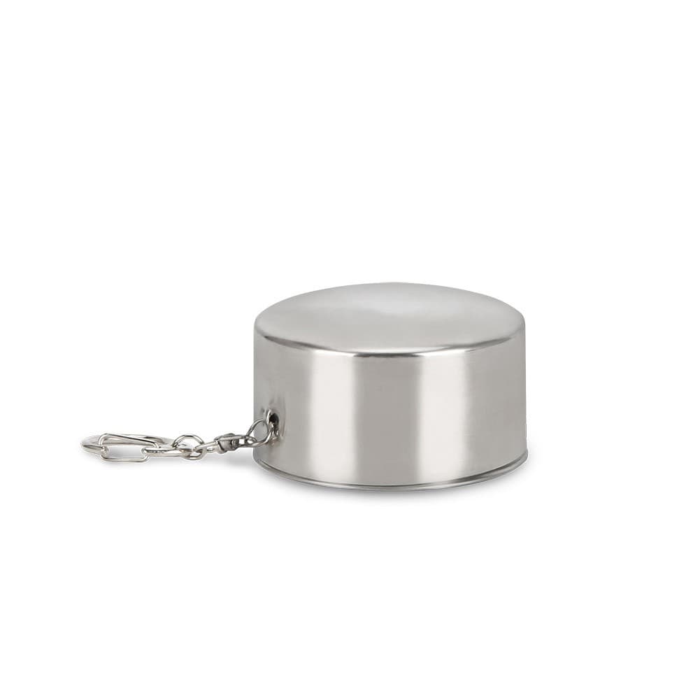ALSANIDI, Stainless steel tea and coffee mug, Coffee cup for trips and travel, Silver, capacity 140 ml