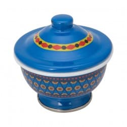 ALSANIDI, Najdi inscription bowel, bowel with Lid, Blue, Size 14 Cm