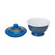 ALSANIDI, Najdi inscription bowel, bowel with Lid, Blue, Size 14 Cm
