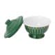 ALSANIDI, Al-Qatt Al-Asiri inscription bowel, bowel with Lid, Green, Size 13 Cm