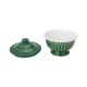 ALSANIDI, Al-Qatt Al-Asiri inscription bowel, bowel with Lid, Green, Size 13 Cm