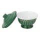 ALSANIDI, Al-Qatt Al-Asiri inscription bowel, bowel with Lid, Green, Size 14 Cm