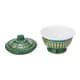 ALSANIDI, Al-Qatt Al-Asiri inscription bowel, bowel with Lid, Green, Size 13 Cm