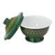 ALSANIDI, Najdi inscription bowel, bowel with Lid, Green, Size 13 Cm