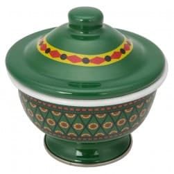 ALSANIDI, Najdi inscription bowel, bowel with Lid, Green, Size 14 Cm