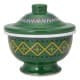 ALSANIDI, Najdi inscription bowel, bowel with Lid, Green, Size 12 Cm