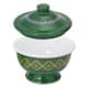 ALSANIDI, Najdi inscription bowel, bowel with Lid, Green, Size 12 Cm