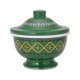 ALSANIDI, Najdi inscription bowel, bowel with Lid, Green, Size 13 Cm