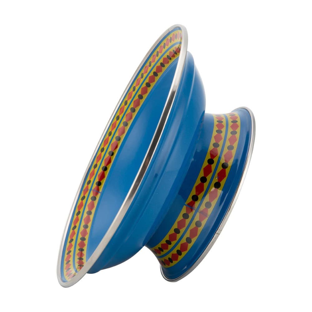 ALSANIDI, Najdi Inscription Ghedar plate, Najdi Inscription Chinko plate, Blue, Size 22 Cm
