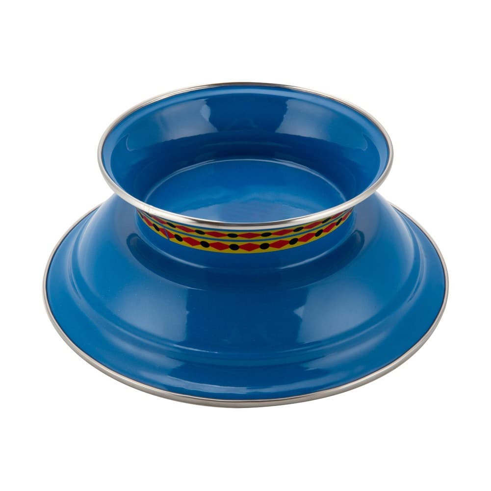 ALSANIDI, Najdi Inscription Ghedar plate, Najdi Inscription Chinko plate, Blue, Size 22 Cm
