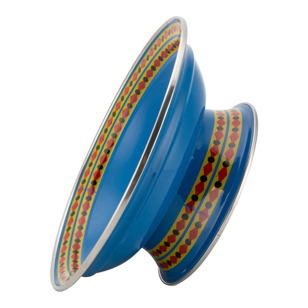 ALSANIDI, Najdi Inscription Ghedar plate, Najdi Inscription Chinko plate, Blue, Size 24 Cm