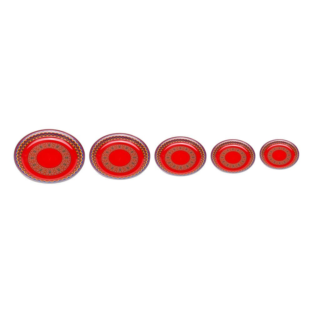 ALSANIDI, Najdi Inscription plate, Najdi Inscription Chinko plate, Red, Size 30 Cm