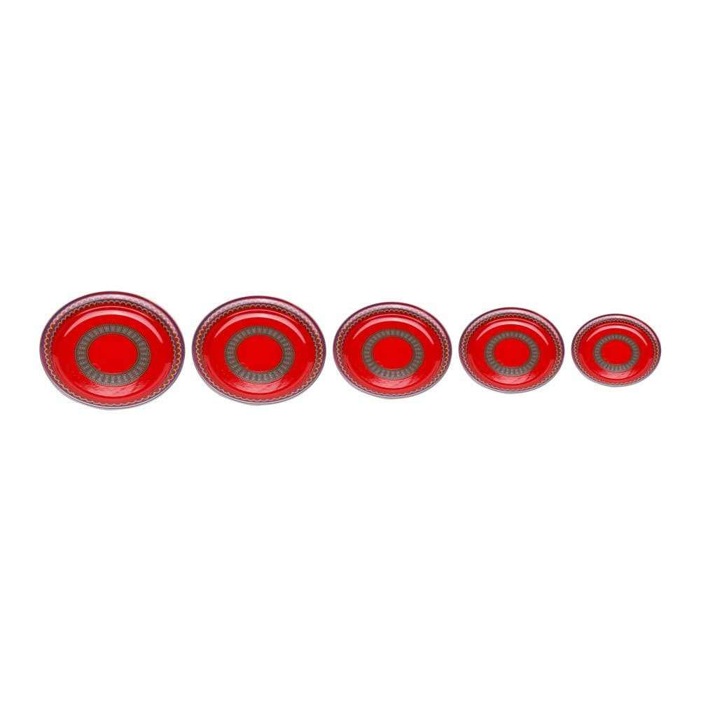 ALSANIDI, Najdi Inscription plate, Najdi Inscription Chinko plate, Red, Size 34 Cm