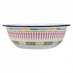 ALSANIDI, Al-Qatt Al-Asiri inscription Badia Pan, saLad bowel, White, Size 35.5*11.4 Cm