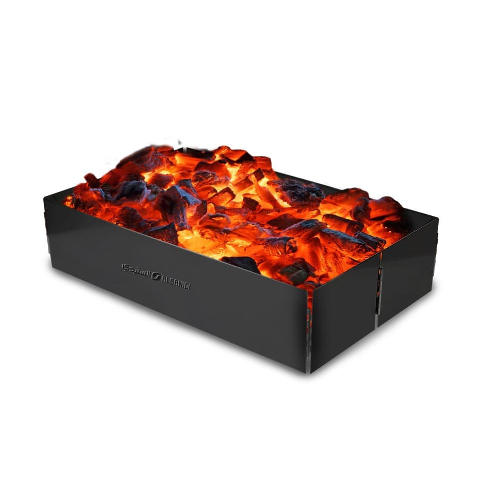 ALSANIDI, Charcoal grill for trips, Portable Charcoal Grill, Black, Size 40*60 Cm
