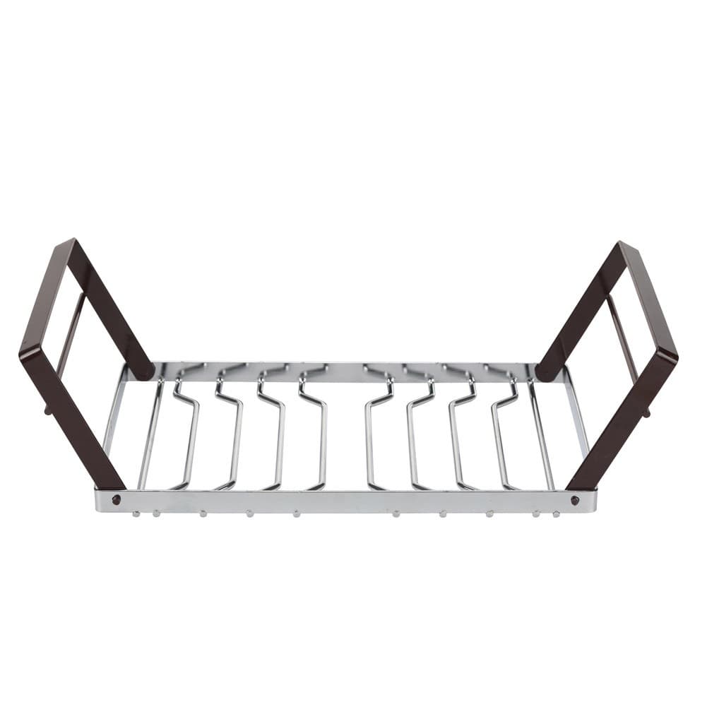 ALSANIDI, Portable Outdoor Burner Stand, Portable mini barbecue charcoal grill for picnics, Silver*Brown, Size 25*50 Cm