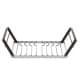 ALSANIDI, Portable Outdoor Burner Stand, Portable mini barbecue charcoal grill for picnics, Silver*Brown, Size 25*50 Cm