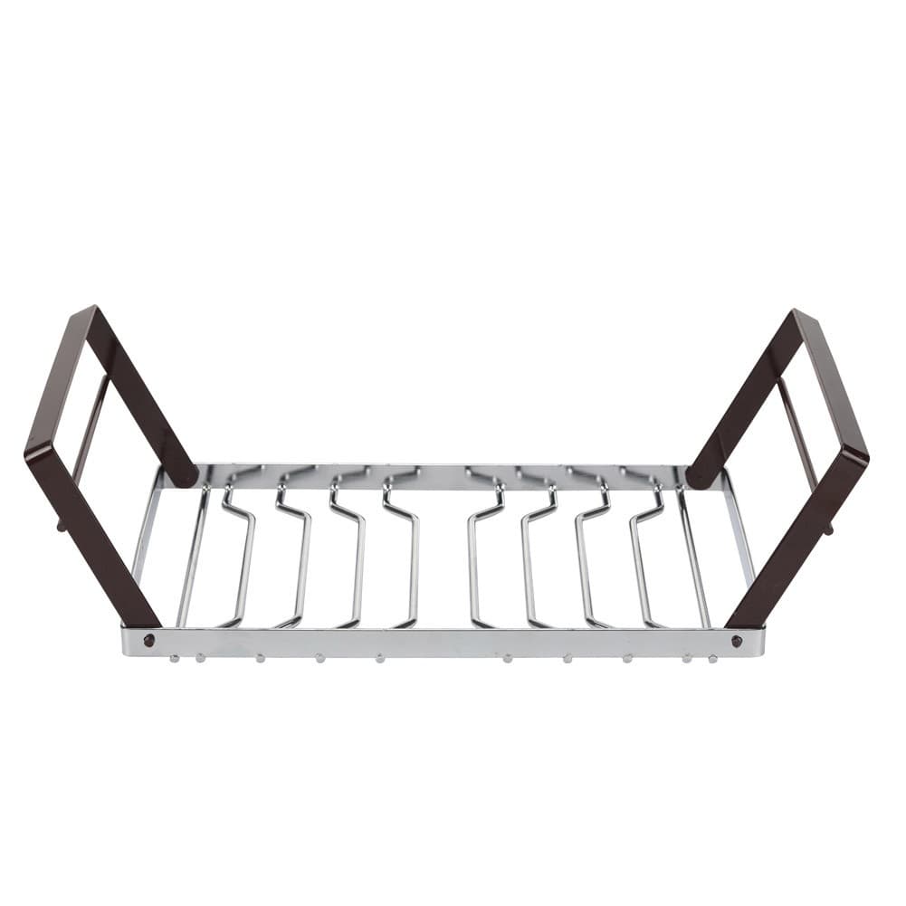 ALSANIDI, Portable Outdoor Burner Stand, Portable mini barbecue charcoal grill for picnics, Silver*Brown, Size 30*40 Cm
