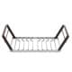 ALSANIDI, Portable Outdoor Burner Stand, Portable mini barbecue charcoal grill for picnics, Silver*Brown, Size 30*40 Cm