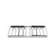 ALSANIDI, Portable Outdoor Burner Stand, Portable mini barbecue charcoal grill for picnics, Silver*Brown, Size 30*40 Cm