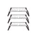 ALSANIDI, Portable Outdoor Burner Stand, Portable mini barbecue charcoal grill for picnics, Silver*Brown, Size 30*40 Cm
