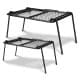 ALSANIDI, Fire Stand with grill Saj, Portable mini barbecue charcoal grill for picnics, Black, Size 33*46 Cm