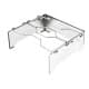 ALSANIDI, Traveler's fire Stand, Portable mini barbecue charcoal grill for picnics, Silver, Size33*33*10.7Cm
