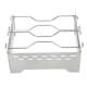 ALSANIDI, Traveler's fire Stand, Portable mini barbecue charcoal grill for picnics, Silver, Size33*33*10.7Cm