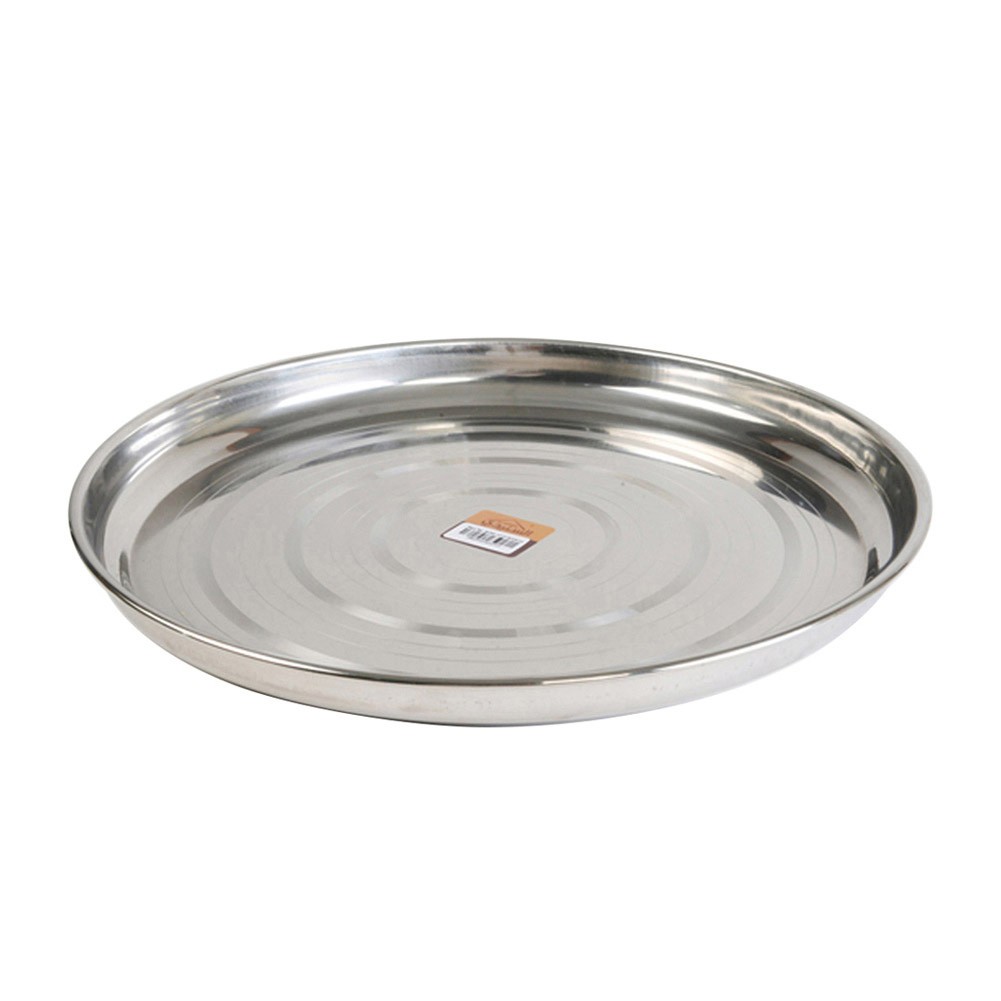 ALSANIDI, Indian Stainless Steel Bowel, Trips plates, Silver, Size 30 Cm