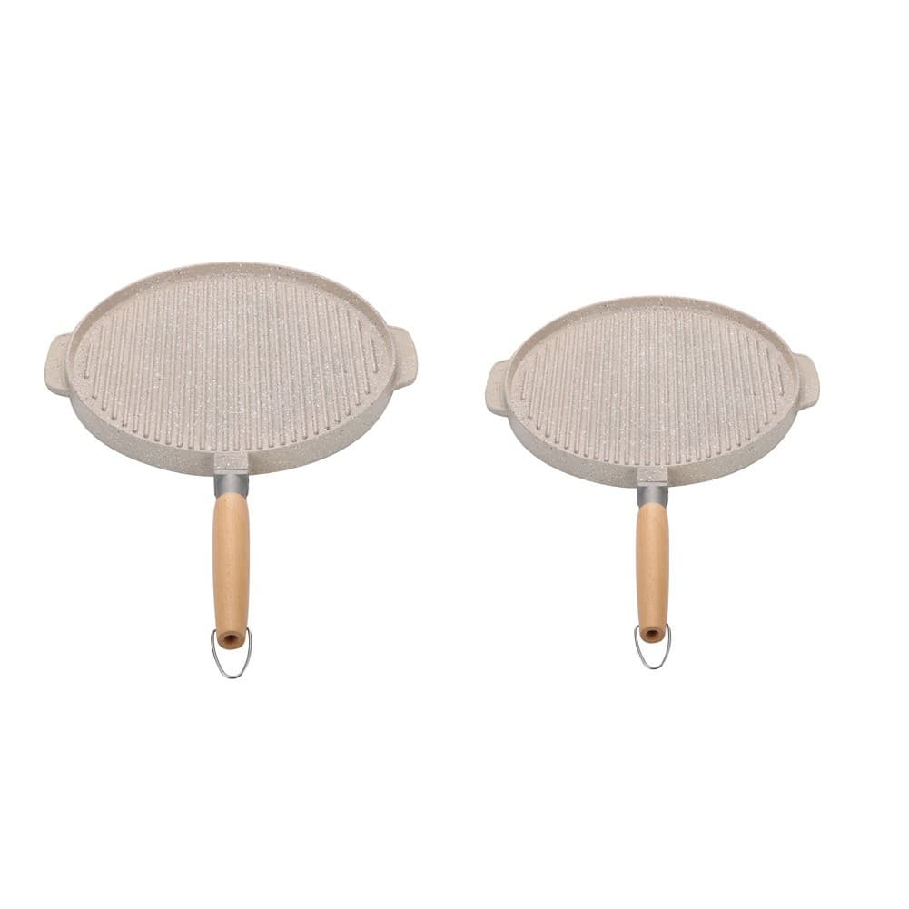 ALSANIDI, Grill pan, Burger Grill Saj, Beige, Size 36 Cm