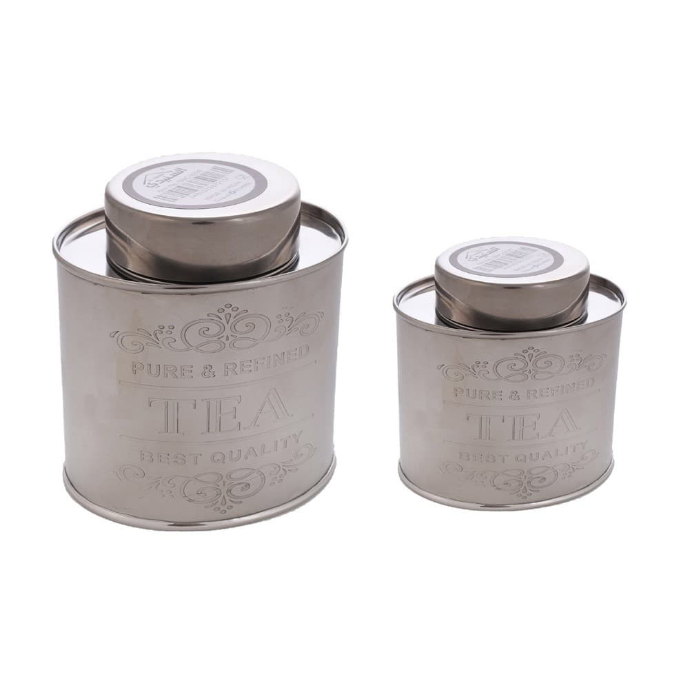 ALSANIDI, Indian Stainless steel Spices storage, Tea, coffee and sugar storage for trips, Silver, Size 10*12.5 Cm