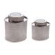 ALSANIDI, Indian Stainless steel Spices storage, Tea, coffee and sugar storage for trips, Silver, Size 10*12.5 Cm