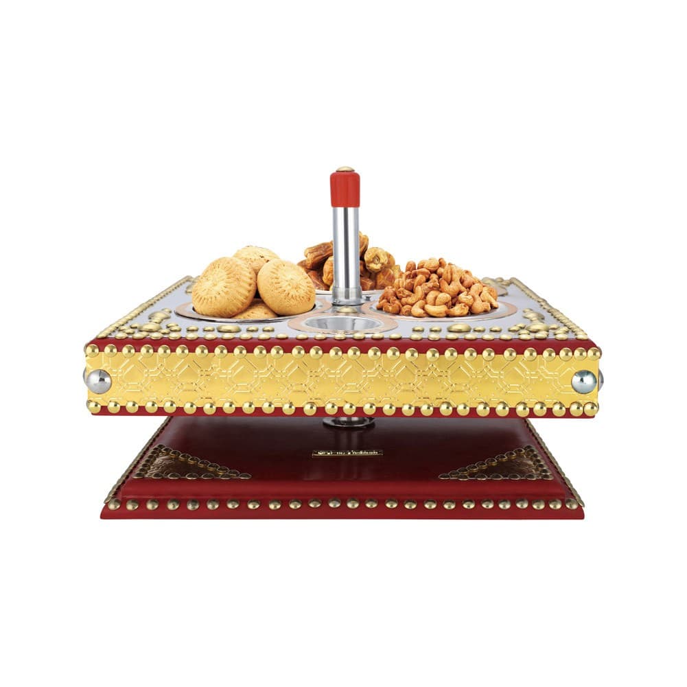 ALSANIDI, Dates and Nuts Heritage Hospitality Set, Date Palm Squeezer, Red