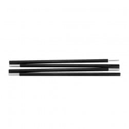 DPT, Foldable Aluminum Tent Pole, Portable Light Canopy Pole for Camping, Black, Size 0.5 inch Size 180 Cm