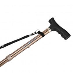 ALSANIDI, Foldable Hiking Pole, Hiking Stick, Brown, Size 91 Cm