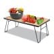 DPT, Foldable Bamboo Camping Table, Foldable Table for Outdoor and Home Gardens, Beige, Size 35*60*23 Cm