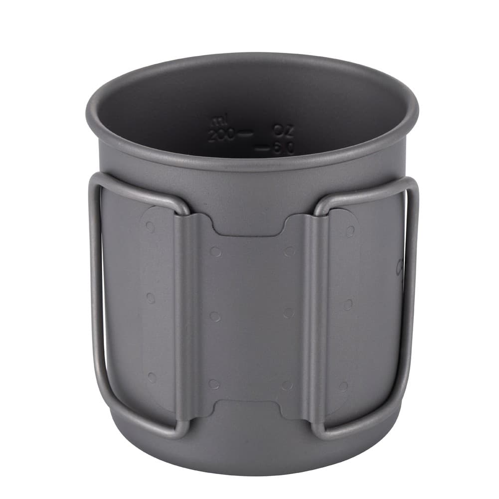 DPT, Titanium cup for trips and hiking, Gray, capacity 300 ml